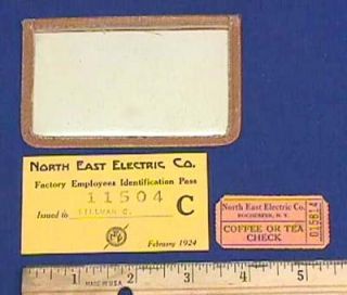 1924 Employee ID North East Electric Co Rochester N Y