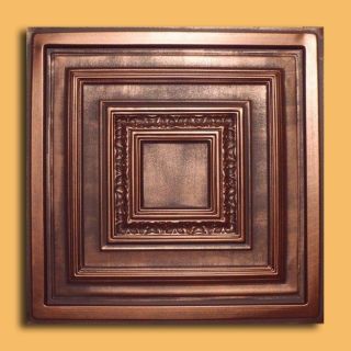 Drop in or Glue on Universal 24x24 PVC Ceiling Tile Antyx Copper