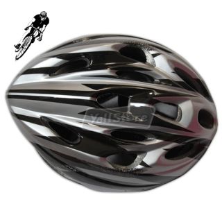 New 2012 Mens Bicycle Helmet PVC EPS Black with Silver Bike Cycling