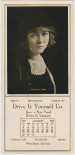 Dorothy Gish Film Star Vintage 1922 Paper Ink Blotter