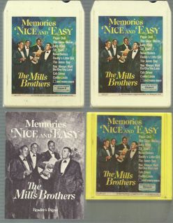 The Mills Brothers Memories Nice and Easy 8 Track Set