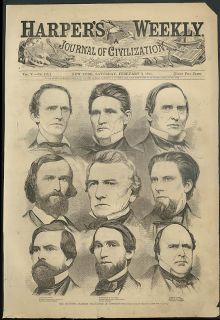  Alabama Delegation by Mathew Brady HARPERS WEEKLY page 2/9 1861