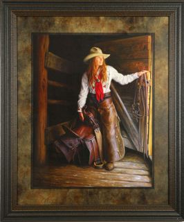 Wyoming Girl Robert Duncan Cowgirl Western Framed Art