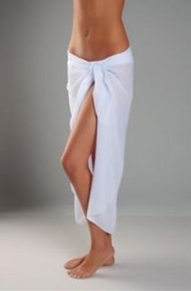 Dotti Sheer White Long Swimsuit Cover Up Skirt OS
