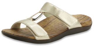 Orthaheel Layla Womens Adjustable Slide Sandals Gold Metallic 2012