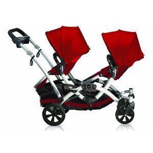 Contours   Options Tandem Double Baby Stroller, Ruby Red   New