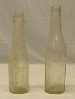 Vintage Ketchup Condiment Bottles HJ Heinz Arched Panels 8 1 4 9