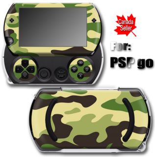 Green Camouflage Skin Sticker Cover for Sony PSP Go