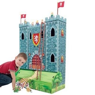 New Winland Knight Wooden Play Castle Play Set w 19 Piece Accessories