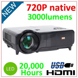 Home Theatre HDMI 720P Native Multimedia Video LED HD Projector