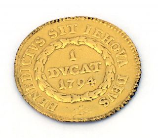 1794 1 Ducat Swiss Sitzerland Bern 98 6 Gold Coin RARE 3 4G Bullion