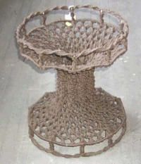 Macrame on Wire Table Stand Base 70s Store