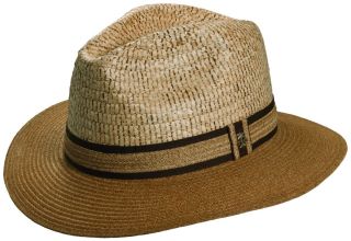 Tommy Bahama Buri Straw and Paper Braid Safari Hat TBW149OS
