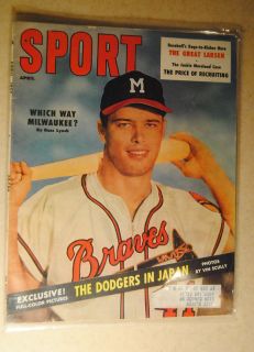 1957 Sport Magazine Milwaukee Braves Eddie Mathews