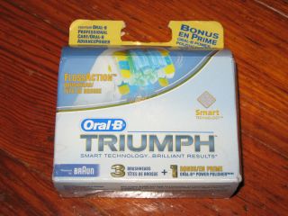 Oral B Triumph FlossAction Brushheads 3 Pack Dental Care, Bonus 1
