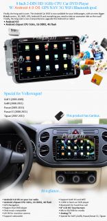  Android Car DVD Radio Stereo GPS Nav 3G WiFi for VW Passat Golf