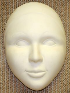 Ceramic Bisque Pierrot Mask Duncan Mold 1563 U Paint Ready to Paint