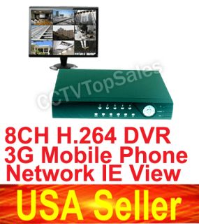 8CH H 264 DVR Standalone Security System 8 Channel 3G