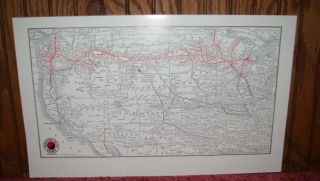 Old Northern Pacific Railroad System Map Station Names