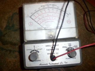   model bt 162 dwell angle and tachometer big used meter in good shape