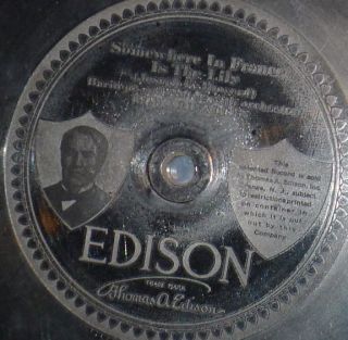 Antique EDISON Diamond Disc Record,#50467 Somewhere in the France is