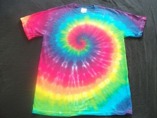 Tie Dye T Shirt Rainbow Swirlz Hippy Funky Dyed