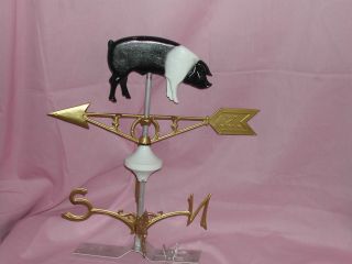 Hampshire Hog Pig Weather Vane CLOSEOUT Never Rust Easy Install Gift