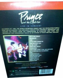 BRAND NEW DVD  PRINCE & THE REVOLUTION LIVE 1985 syracuse ny ALL