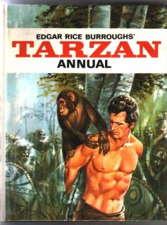 1967 UK Edgar Rice Burroughs Tarzan Annual Hardcover Ron Ely Cover