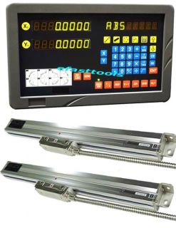 DRO 2 AXIS MILL BRIDGEPORT PACKAGE LINEAR GLASS SCALES NEW FREE