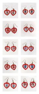 Sweetheart Flower Earrings Machine Embroidery Designs