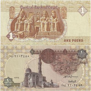 egypt one pound currency paper money note