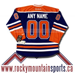 EDMONTON OILERS ANY NAME AND NUMBER NEW HOME JERSEY REEBOK RBK 7185