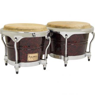  Concerto Series Red Pearl Latin Bongo Percussion Drums Set