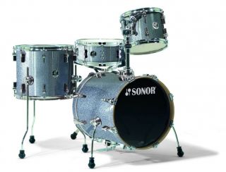 SONOR drums sets SAFARI Black Galaxy Sparkle 4pc kit 10,14, 16 bass