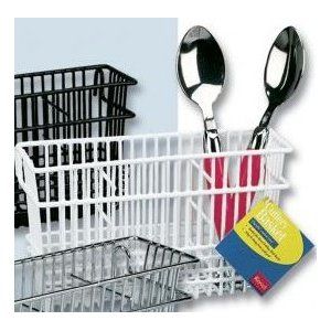 Utensil Drying Rack White Silverware 3 Comparment Caddy Kitchen