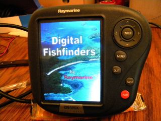 COMPLETE Raymarine DS500X Digital Color Fishfinder 100 TESTED