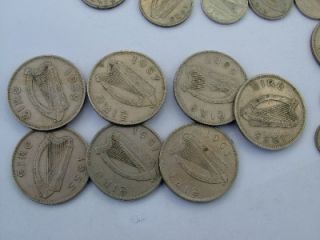 Vintage Eire Ireland Irish Coins 2 5 Shillings Florins Sixpences etc