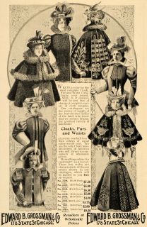 1897 Ad Edward B Grossman Company Cloaks Furs Waists Original