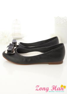 BN Womens Elegant Slip on Bow Flat Shoes in Black Brown