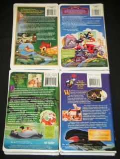 JUNGLE BOOK, DUMBO, PINOCCHIO, & BAMBI VHS Walt Disney Animated Movie