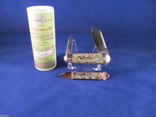 2009 Great Eastern Northfield Genuine Abalone Pocket Sunfish Knife Key