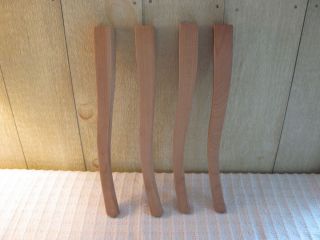 Set of Four Cherry Hardwood Coffee Table Legs Furniture Parts Handmade