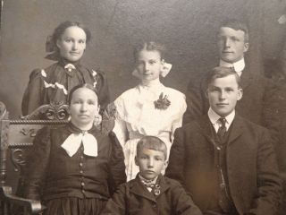 1890s Cihak Family East Jordan Michigan Cabinet Card Photo Men Woman
