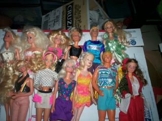 Barbie Lot of 12 All Clean and Fully Dressed Most All from The 1970s
