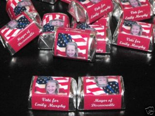 60 Glossy Photo Quality Candy Wrappers School Election