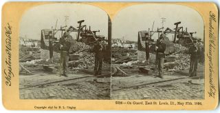 Wonderful 1896 East St Louis Illinois Tornado Early Keystone SV by B L