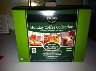 KEURIG HOLIDAY COFFEE GREEN MOUNTAIN EGGNOG FRENCH TOAST GINGERBREAD