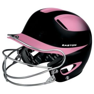 Easton Natural Two Tone Senior Batting Helmet with Mask, Black/Pink
