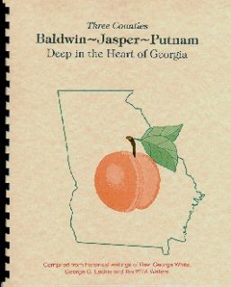 GA Baldwin Jasper Putnam County Georgia Milledgeville 1854 White